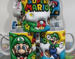 Caneca Super Mario Estampa 3d