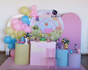 Locação Decoração Galinha Pintadinha Rosa 2.estamos na Zs/sp