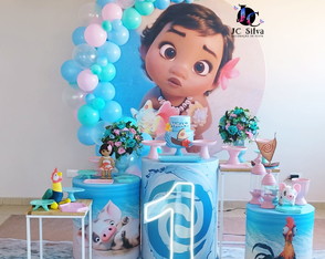 Decoração Moana Baby 3. Atendemos Apenas a Zs/sp