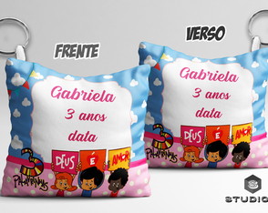 Chaveiro Almofada Personalizado 3 Palavrinhas