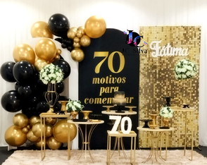 Locação Decoração Adulto 70 Anos. Grajaú Zs-sp.