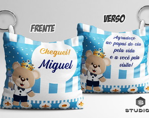 Chaveiro Almofada Personalizado Príncipe Urso