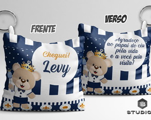 Chaveiro Almofada Personalizado Príncipe Urso