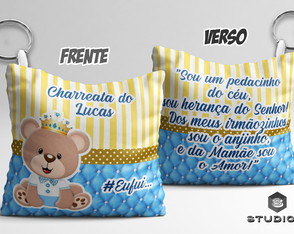 Chaveiro Almofada Personalizado Príncipe Urso