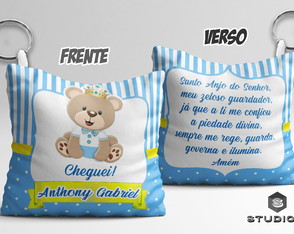 Lembrancinha Chaveiro Almofada Personalizado Príncipe Urso