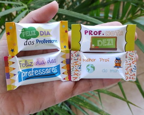 100 Balas Personalizadas Dia dos Professores Sortidas