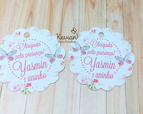 100 Tag Agradecimento Jardim Borboletas