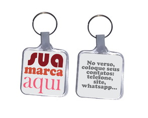 30 Chaveiros Personalizados Completos Acrílico 3x4 cm