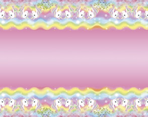 Tecido Unicórnio Degrade Rosa 02 Barrados - 140 cm x 100 Cm.