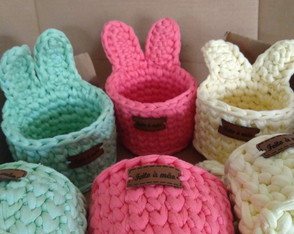 Mini Cestos de Croche Pascoa