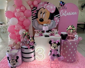 Decoração Minnie Rosa. Atendemos Apenas a Zs/sp.