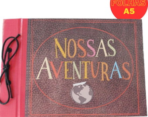 Álbum de Fotos Nossas Aventuras c/ Marcador de Págs e Card