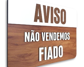 Placa de Sinalização | Aviso - mdf 30x21cm Ref.: Cl0009a