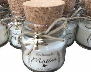 Lembrancinha Vela Personalizada Crisma Eucaristia Comunhão