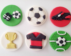 Apliques Doces 5 cm Futebol