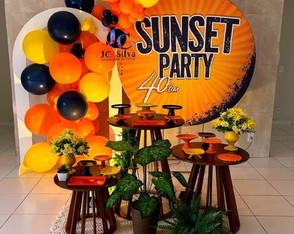 Locação Decoração Pôr do Sol. Atendemos a Zs/sp.