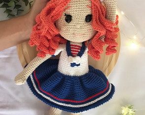 Boneca Marinheira Amigurumi de Croche