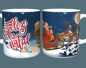 Caneca Feliz Natal Papai Noel