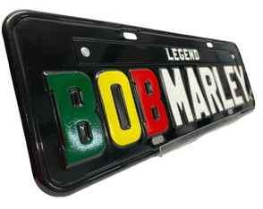 Placa de Carro Decorativa Bob Marley Alto Relevo Decoração