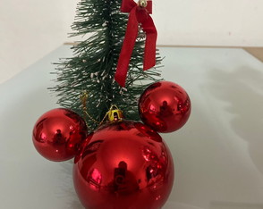 Bola de Natal Vermelha Mickey (kit com 02)