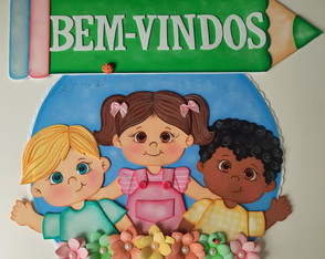 Placa Bem Vindos em Eva