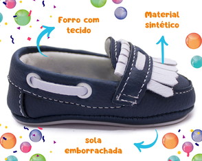 Sapatinho Mocassim de Bebe Batizado Mesversário Maternidade