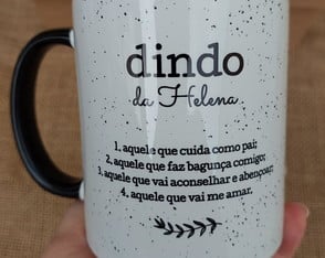 Caneca com Caixa Dindo com Alça e Interno Colorido