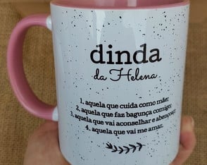 Caneca com Caixa Dinda com Alça e Interno Colorido