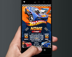 Convite Digital Hot Wheels (imagem)