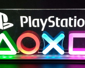 Luminária Dupla Led Playstation Ps4/xbox Símbolos 30cm Usb