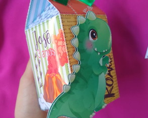 Caixa Milk Personalizada Dinossauro Baby