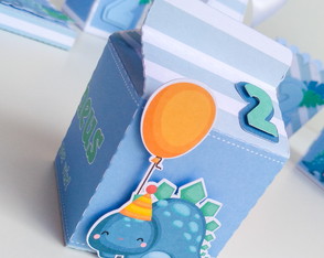 Caixa Mini Milk Personalizada Dino Baby