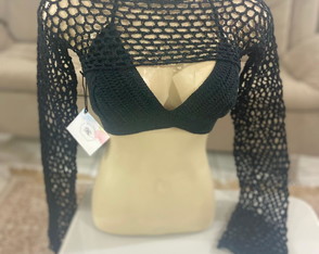 Conjunto Topper e Bolero de Manga