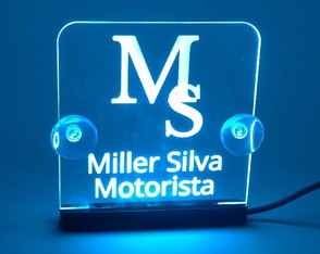 Luminoso para Motorista de App com Ventosa Usb Personalizado