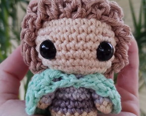 Mini Sam Senhor dos Anéis Amigurumi