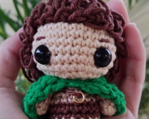 Mini Frodo Senhor dos Anéis Amigurumi