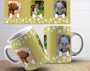 Caneca de Porcelana Pet com Foto - Modelo 02