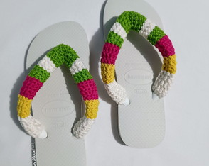 Havaiana Customizada em Crochê