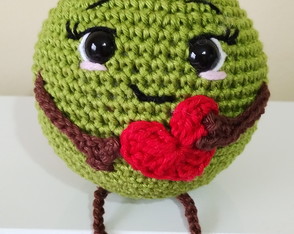 Azeitona Apaixonada Amigurumi Crochê