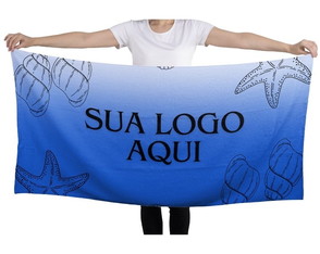 Toalha de Praia para Brinde com Sua Logo Personalizada 210gm