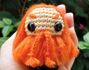 Mini Gimli Senhor dos Anéis Amigurumi