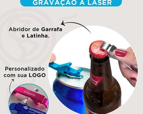 Chaveiro Abridor Personalizado à Laser 50 Unidades