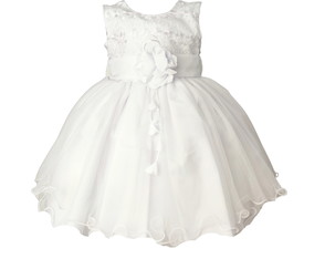 Vestido de Festa Infantil Branco Batizado Baby Luxo