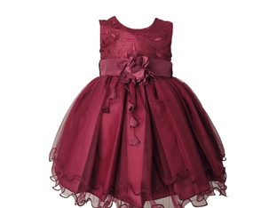 Vestido de Festa Infantil Marsala Bebe