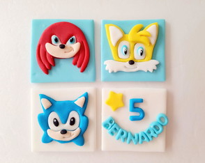 Aplique 6 cm Doces Sonic