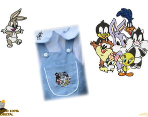 Matriz de Bordado Pernalonga Looney Tunes Bebes