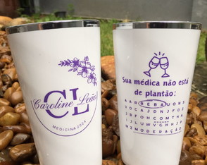 Copo Twister 500 ml Personalizado com Borda Metalizada