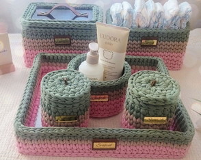 Kit Higiene Bebê em Crochê