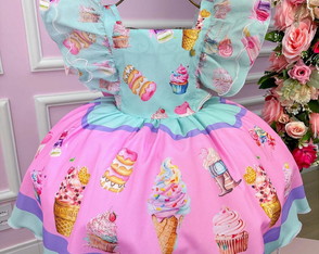Banana Club Vestido Temático - Doceria - Candy
