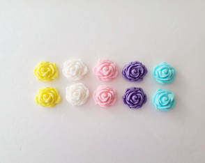 Kit 30 Apliques 2 cm Mini Flores Pasta Americana